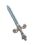 Dollhouse Miniature Dagger Gold/Silver